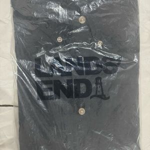 Lands’ End Oxford Shirt Bundle, XL, Short Sleeve - White & Blue